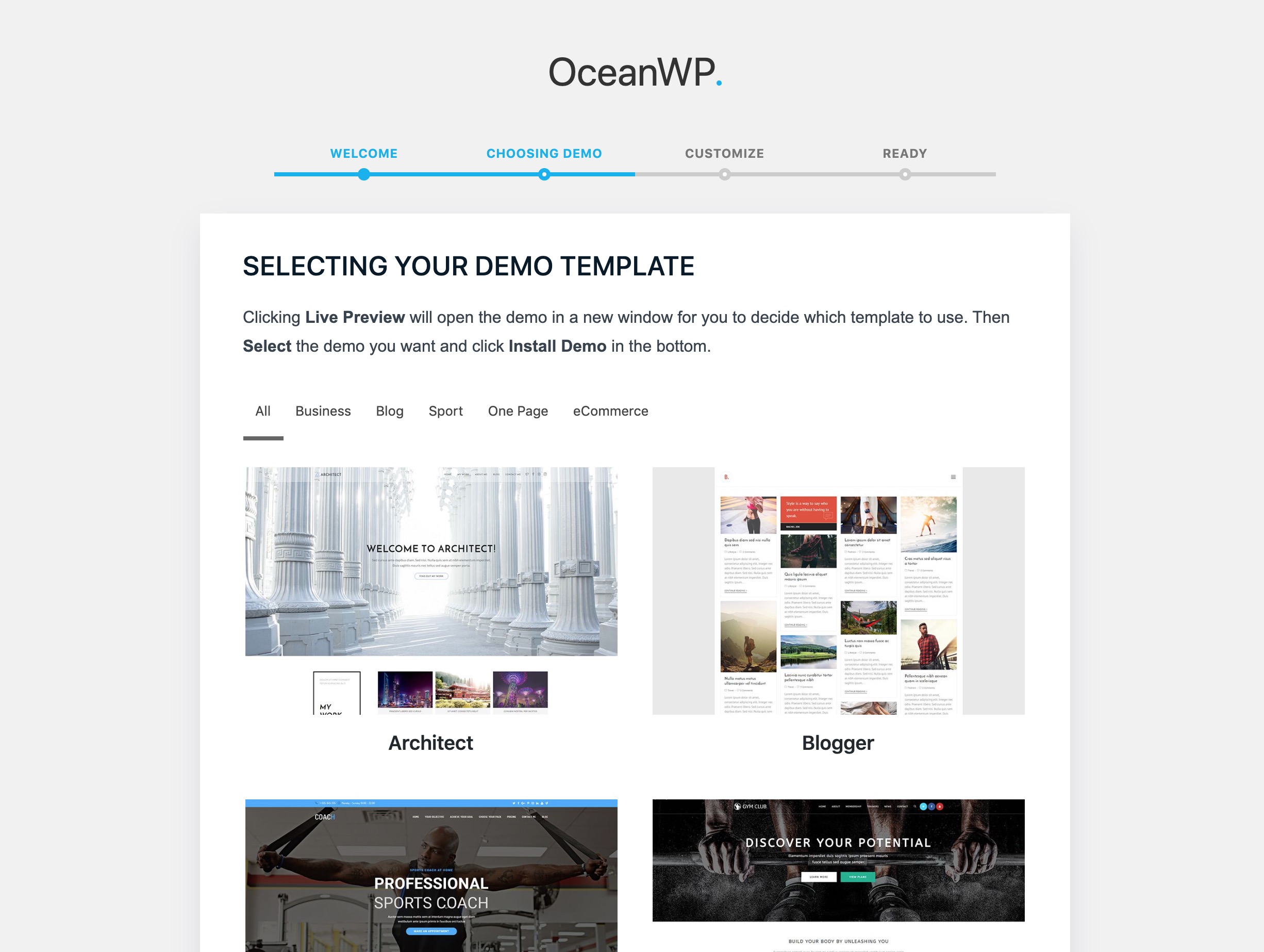 oceanwp designs