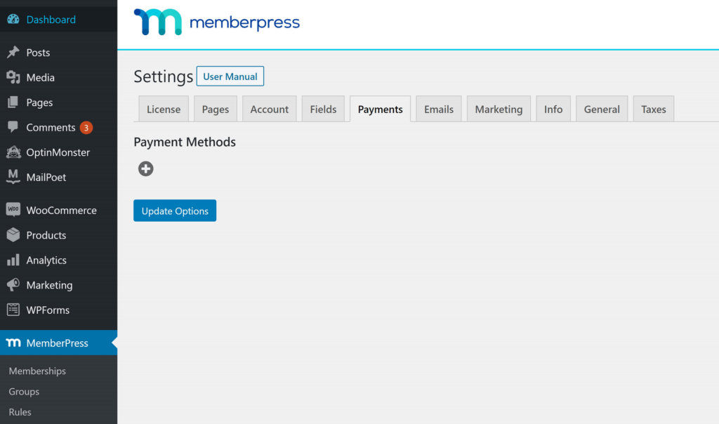 MemberPress payment gateway