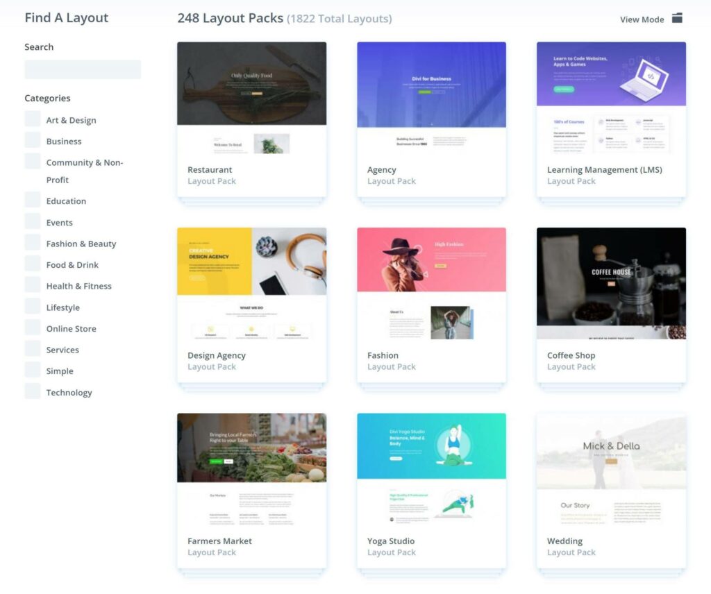 Divi layout packs
