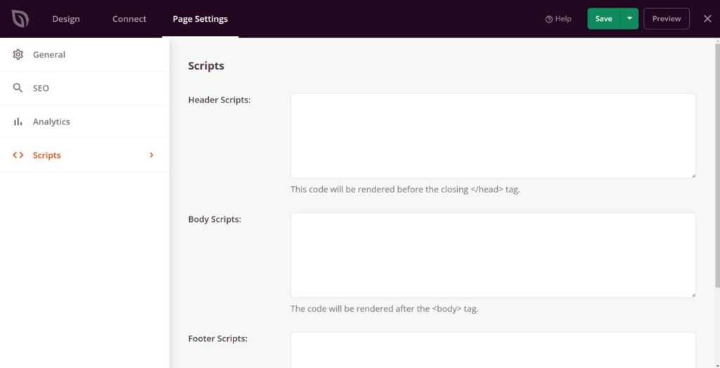 Page-level settings in SeedProd.